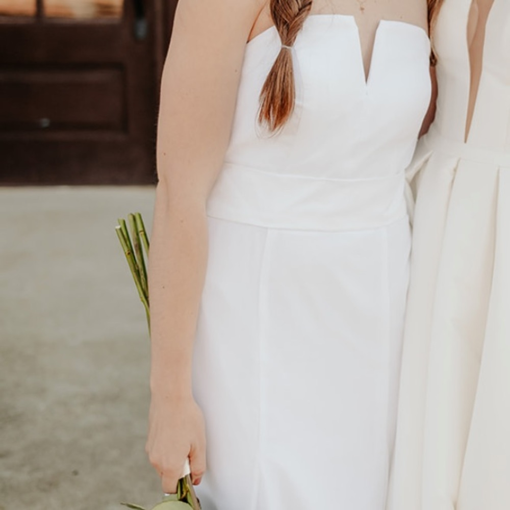 Azazie Cassie in White